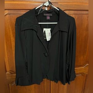 NWT Women's 3X Black Dressy Special Occasion 3/4 Length Sleeves Jacket